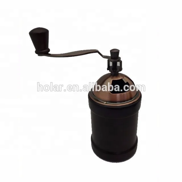 [Holar] Taiwan Made Brown Hand Crank Coffee Grinder Coffee Mill with Rubber Wood
