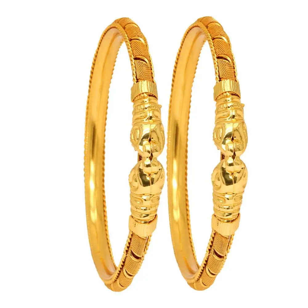Latest Exclusive DesIgner Light Weight with Gold Color 1 Pair Of Bangle all sizes Collection For Women And Girls 2022