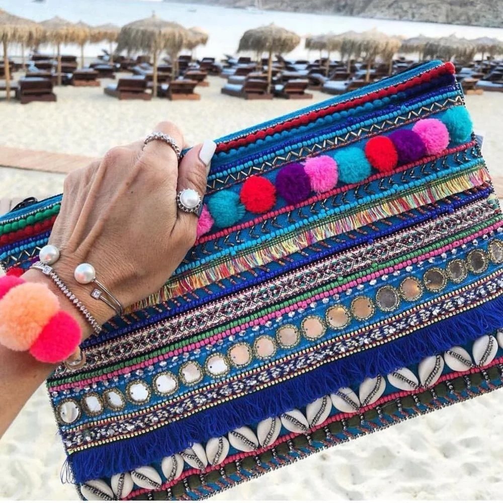 Beads Bags Ladies Pouch Bag Evening Party Clutch for women Beach Bag wholesale