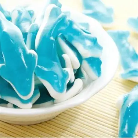 
bulk dolphin shaped fruit gummy soft chewy candies jelly candy 