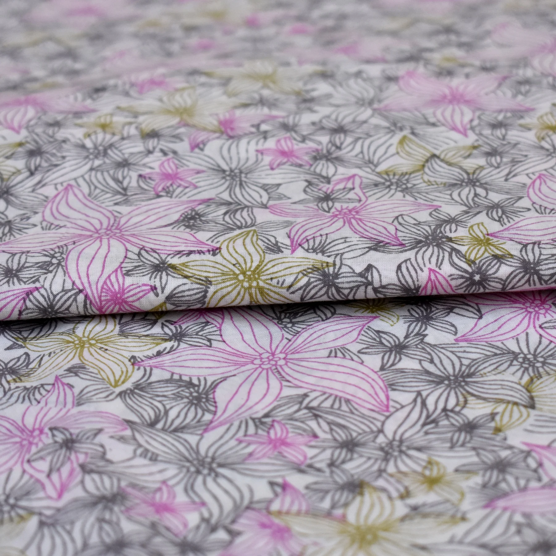 Indian Customize Handmade Block Floral Printed Cotton Fabric High Strength Personalized  Home Decorative Clothing Wholesale