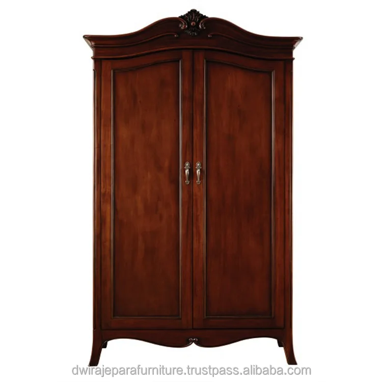 Olivia 2 Door Armoire Mahogany - Wardrobe Antique Reproduction Furniture Indonesia