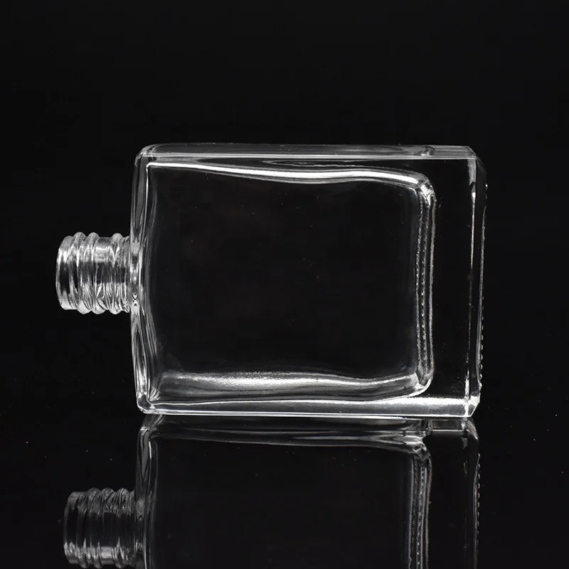 30ml 50ml 100ml clear rectangular cosmetic serum glass dropper bottle