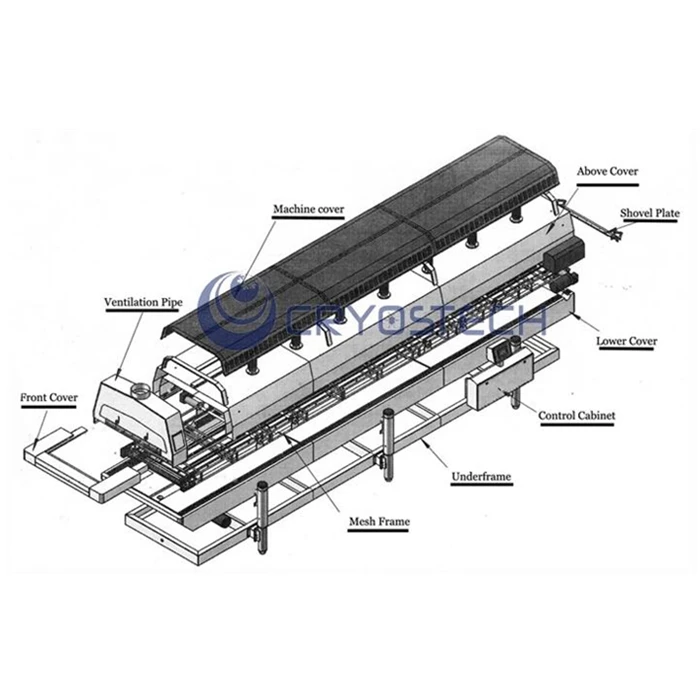 1t 2t 5t 10 Ton Capacity Machine Iqf Quick Fast Tunnel Freezing Chicken For Berries Poultry