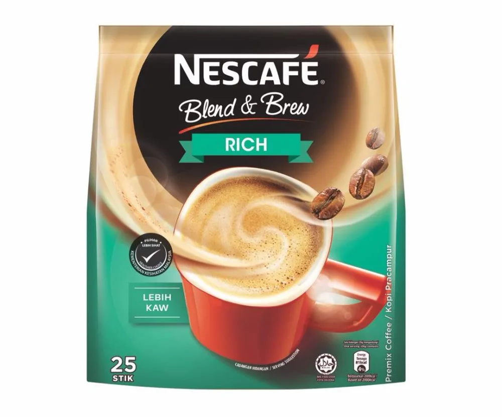 Оптовая продажа Nestle Nescafe Rich Blend and Brew 3 в 1 кофейный порошок из