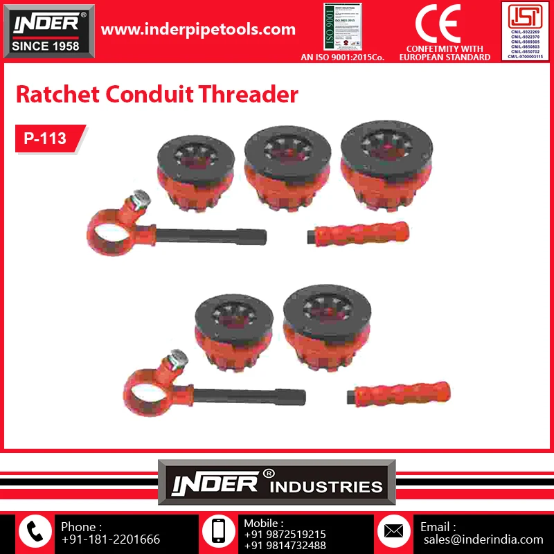Conduit Pipe Ratchet Threading Machine Pipe Fitting Screw Inserts Nut Plastic at Best Price