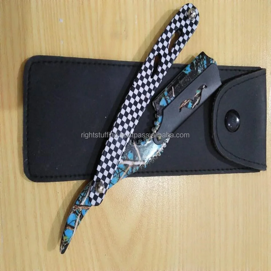 Barber Shaving Razors Straight Cut Throat Shavette Rasoi Folding Knife