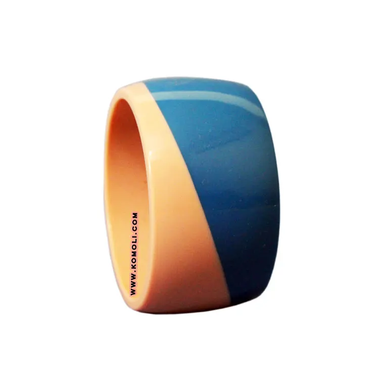 Blue pink resin custom bangles and bracelets costume jewellery handmade