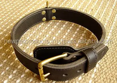 Dog collar german shepherd pet collars & leashes for dogs pet training traffic leading leather customized brand logo all seasons