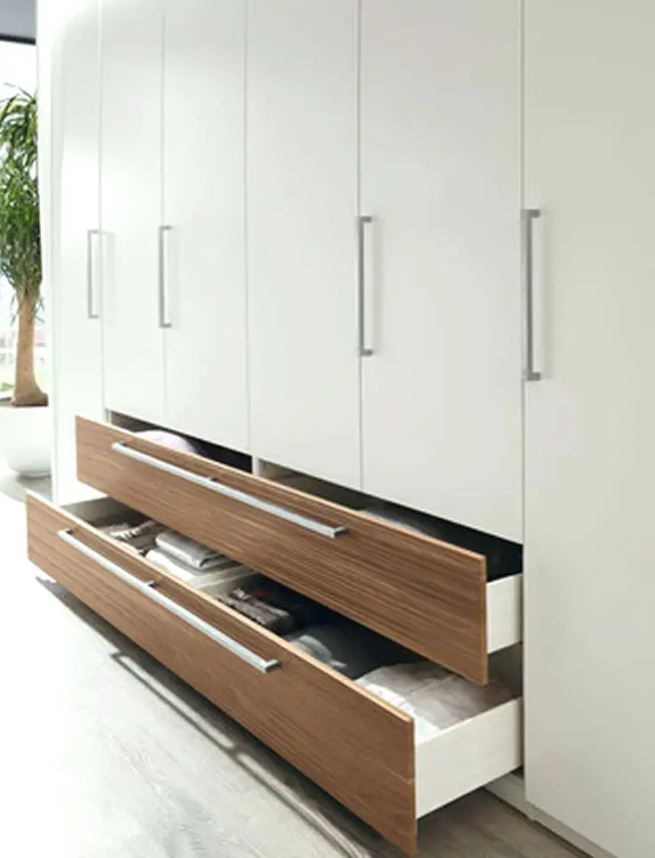 New style wooden walk in closet cabinet design from Enrich company