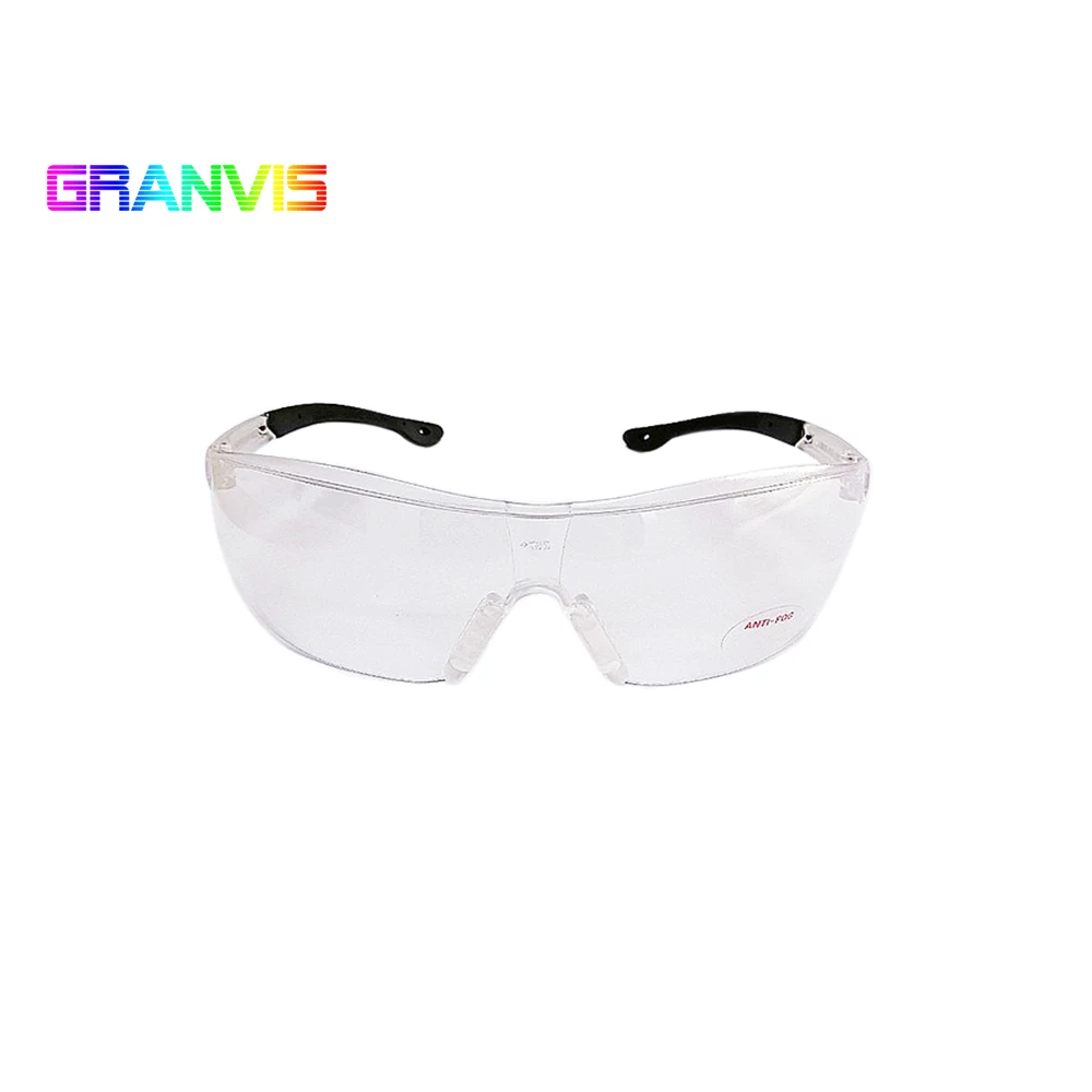 
Custom ce en166 and ansi z87.1 uv protective safety glasses with flexible temples 
