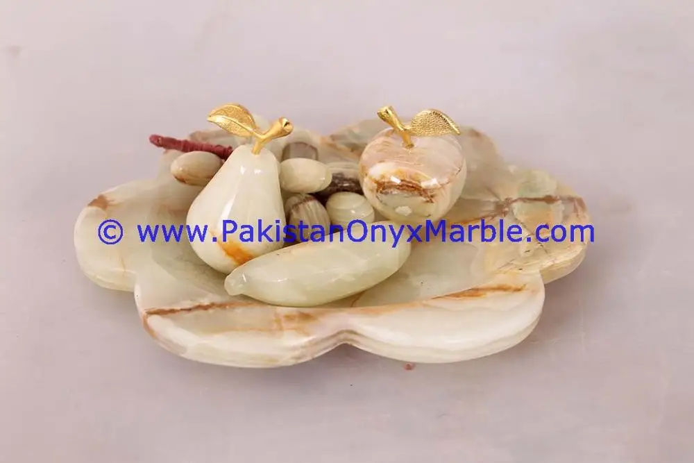 Eco-Friendly Onyx Fruit Dish Decorative Marble Plate Made from Stones