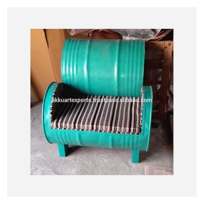 UNIQUE BARREL STYLE SOFA , VINTAGE INDUSTRIAL BARREL SINGLE SEAT SOFA