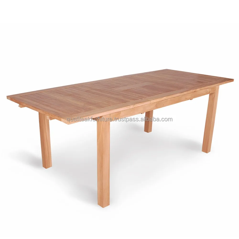 Rectangular Teak Extension Table For Outdoor Restaurant Cheap Price