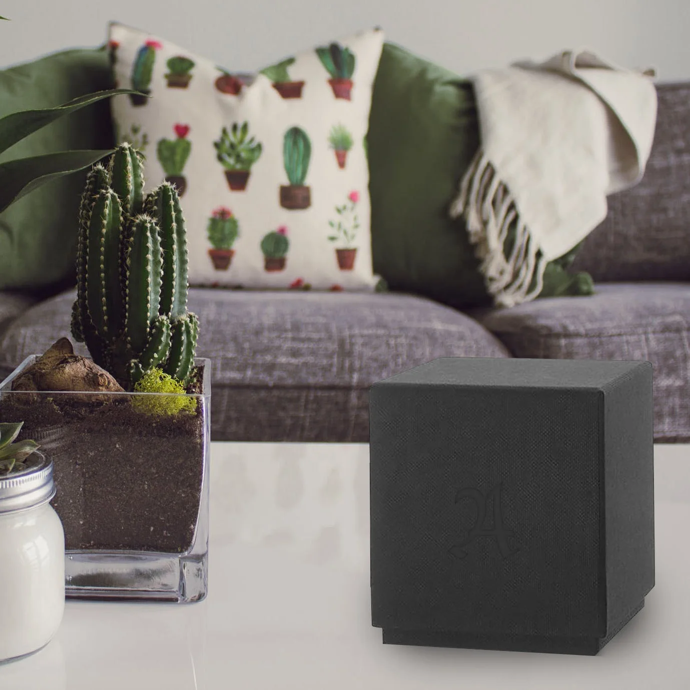 Black Custom Logo Foil Stamped Jewelry Rigid Box