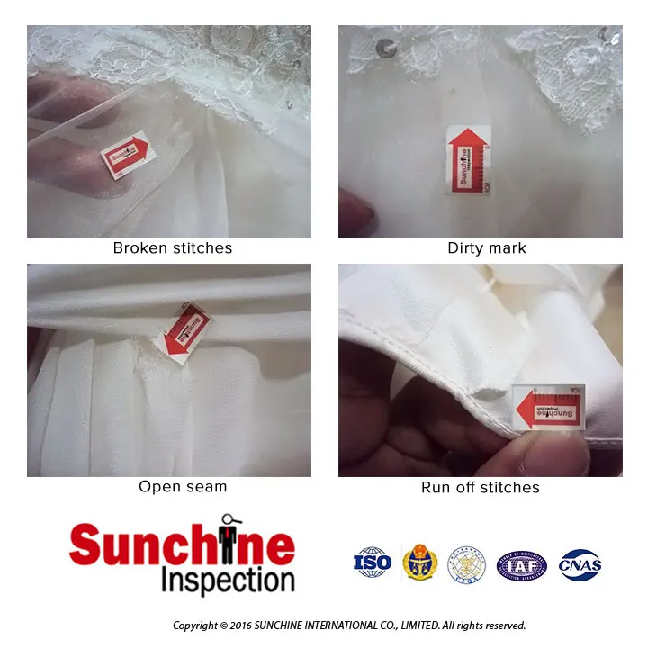
Bridal Gown Pre-Shipment Inspection Service in Suzhou /Garment Quality Control & Testing Services in Jiangsu 