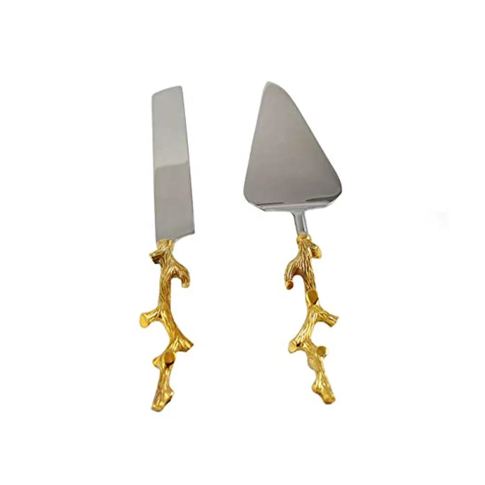 cute cheese knives set Gold Stainless Steel Cheese Spreader Set with Leopard Handle Butter Slicer Cheese Knife