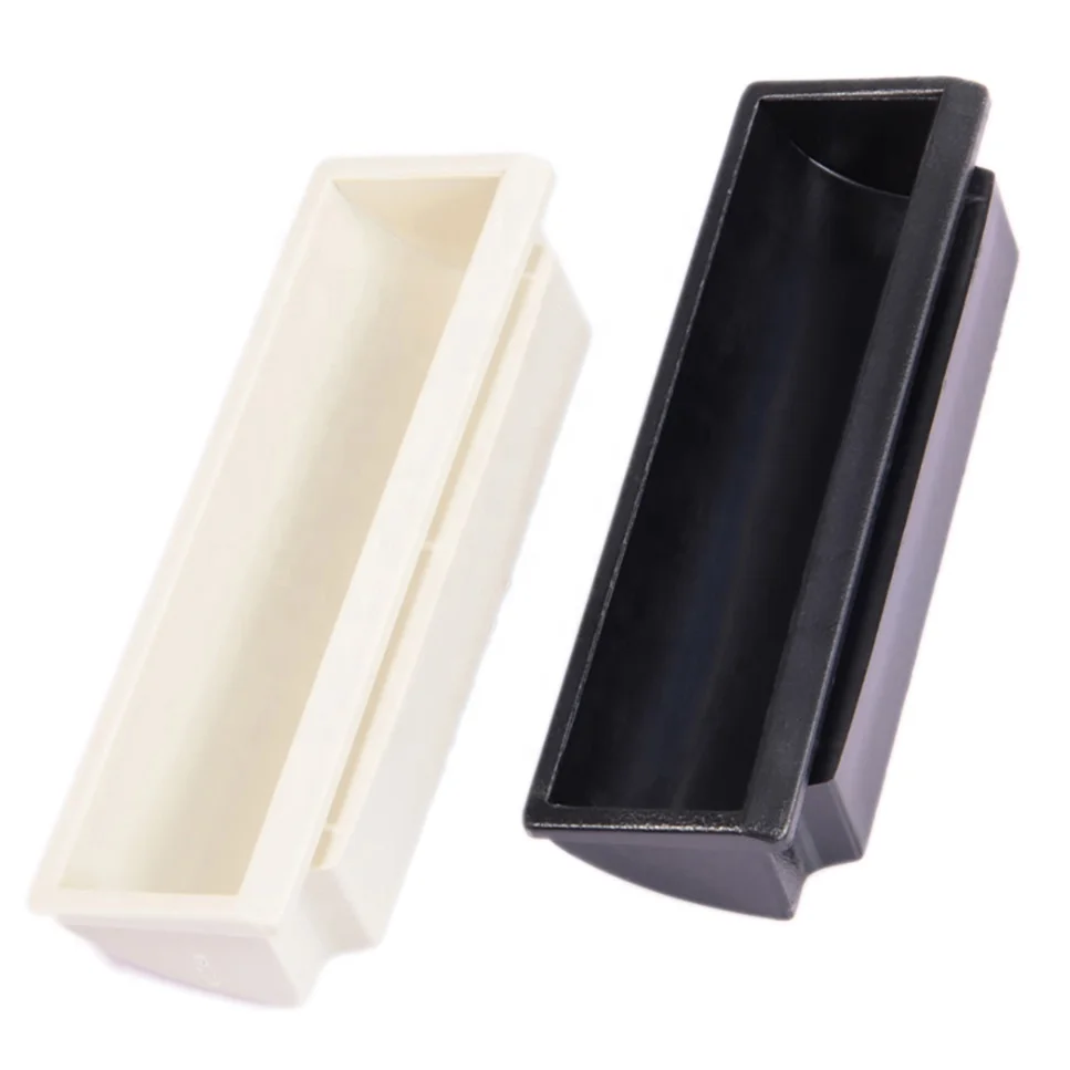 HP-004 Furniture Flexible Insert Kitchen Cabinet Recessed Cup Plastic Square Flat Pocket Embedded Handle