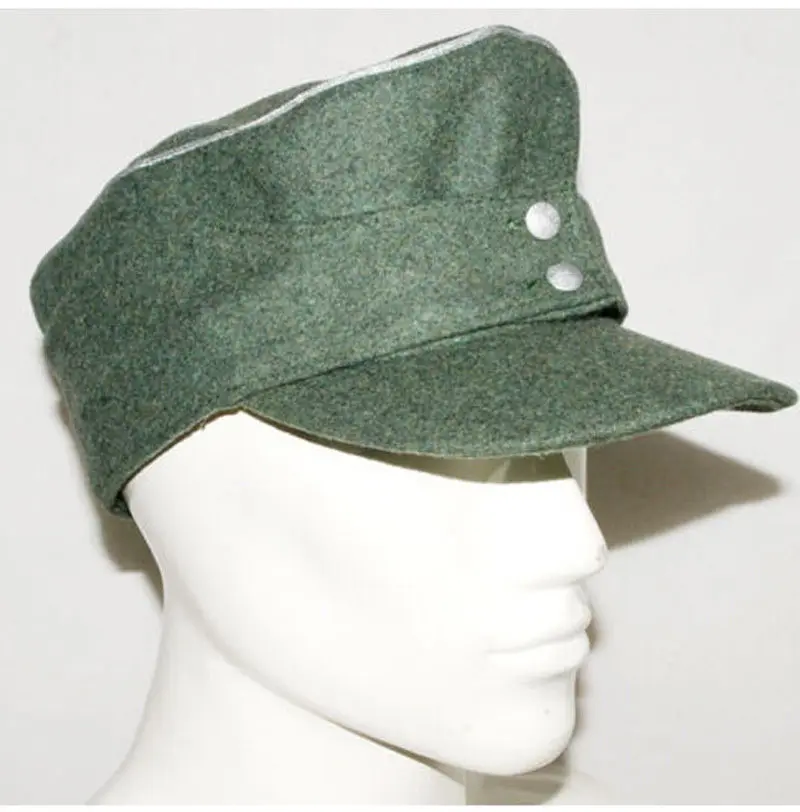 WWII German Officer M43 Field Wool Hat German Military Hat ww2 German Visor Hat Vailabe in Pure Cotton and Easy to wear