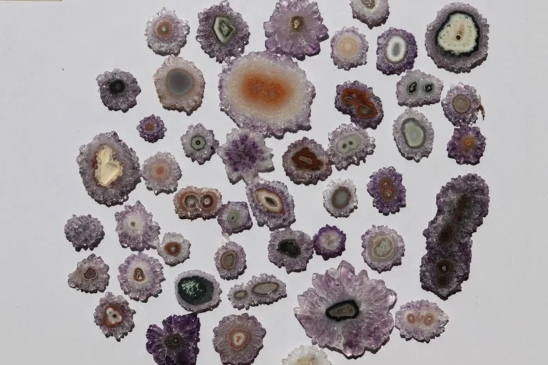 Высококачественные ломтики аметиста сталактита