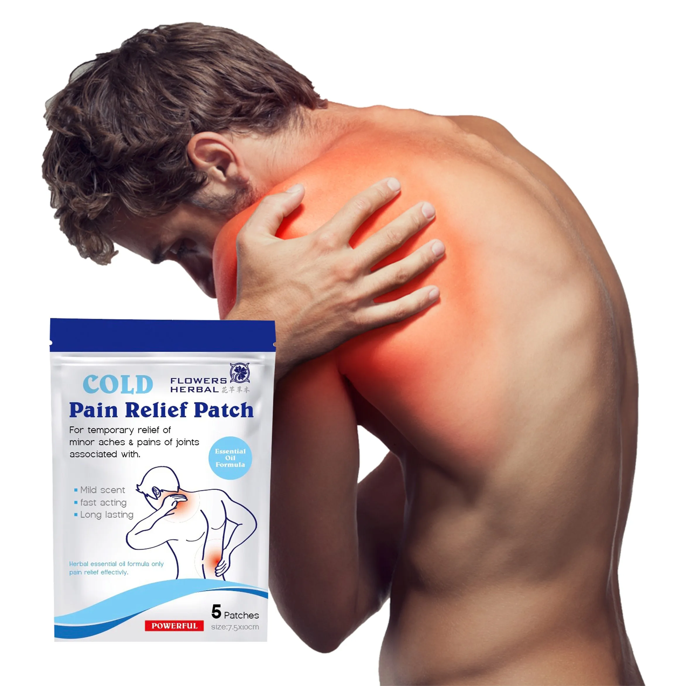 Custom back herbal enstrual heat pain relief patch