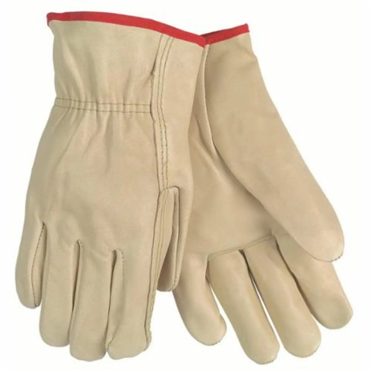 Economy Grade Drivers Gloves with Cowhide Grain Leather Palm Leather Industrial Safety Gloves for Labor and Construction Safety