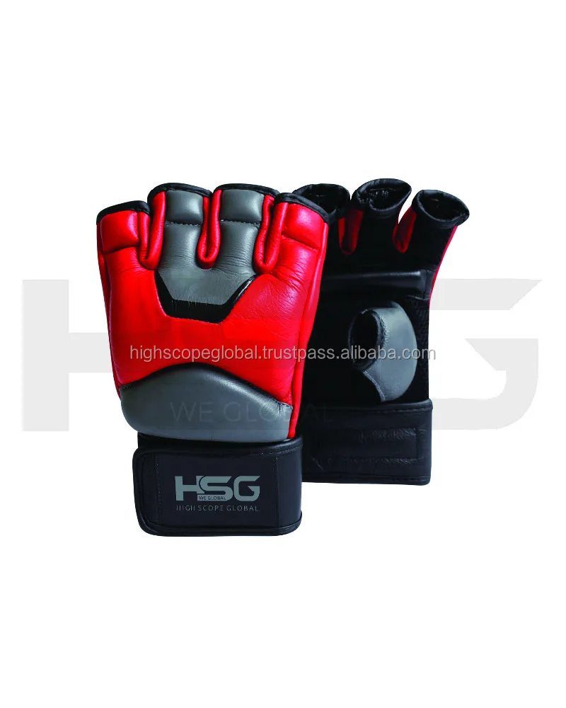 Professional MMA Gloves PU Leather Gym Fitness Sports Punching Fight Sparring and Training Gloves