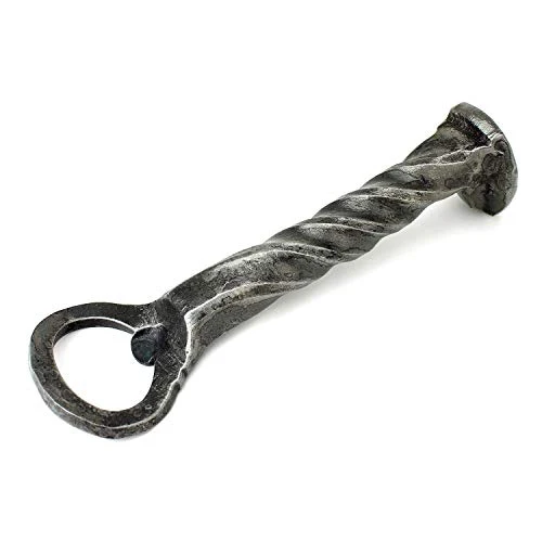 Antique Style Hand-Forged Iron Railroad Spike Twisted Bottle Opener Metal Material
