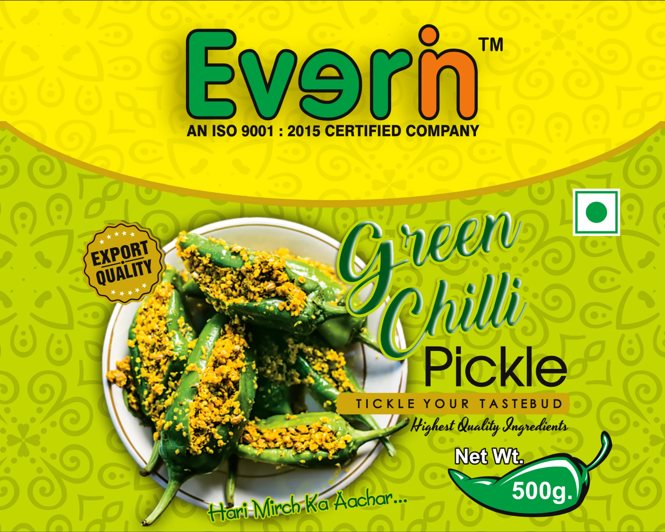 
GREEN CHILLI PICKLE 500g 