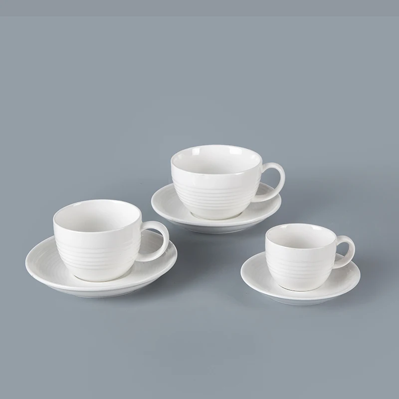 Tableware ceramic coffee cup saucer manufacturer porcelain cup for coffee nice design hotel wedding coffee set porcelain