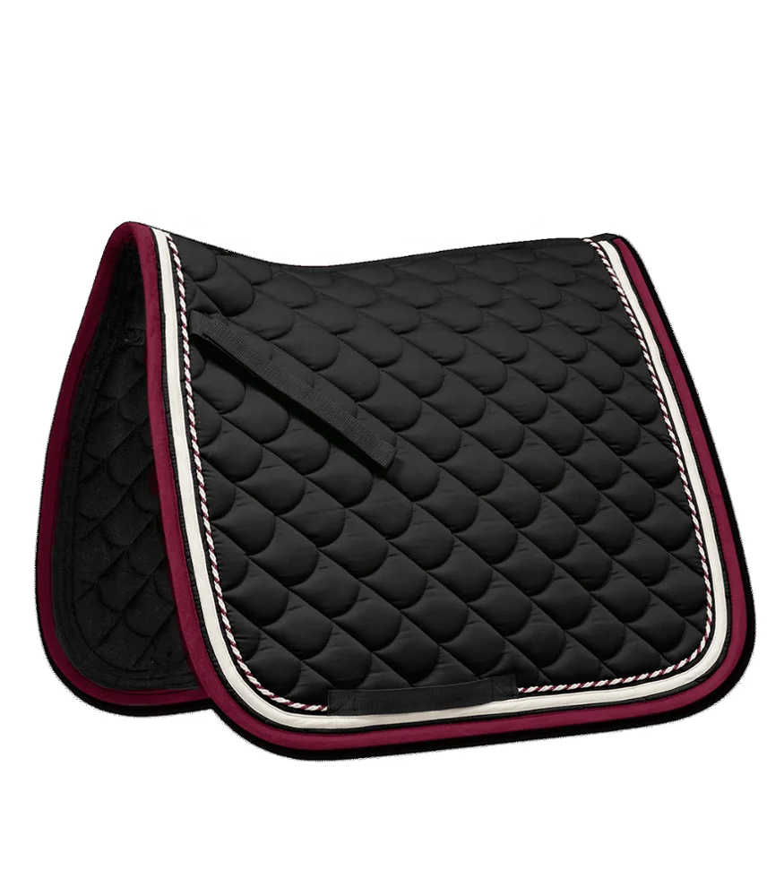 Diamond Quilted Corded Premium Fabric Horse English Saddle Pad