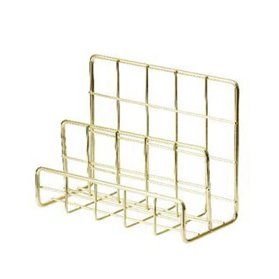 Brass Plated 3 Layers Letter Magazine File Holder