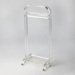 Free Standing Crystal Clear Acrylic Valet Stand or Coat Rack