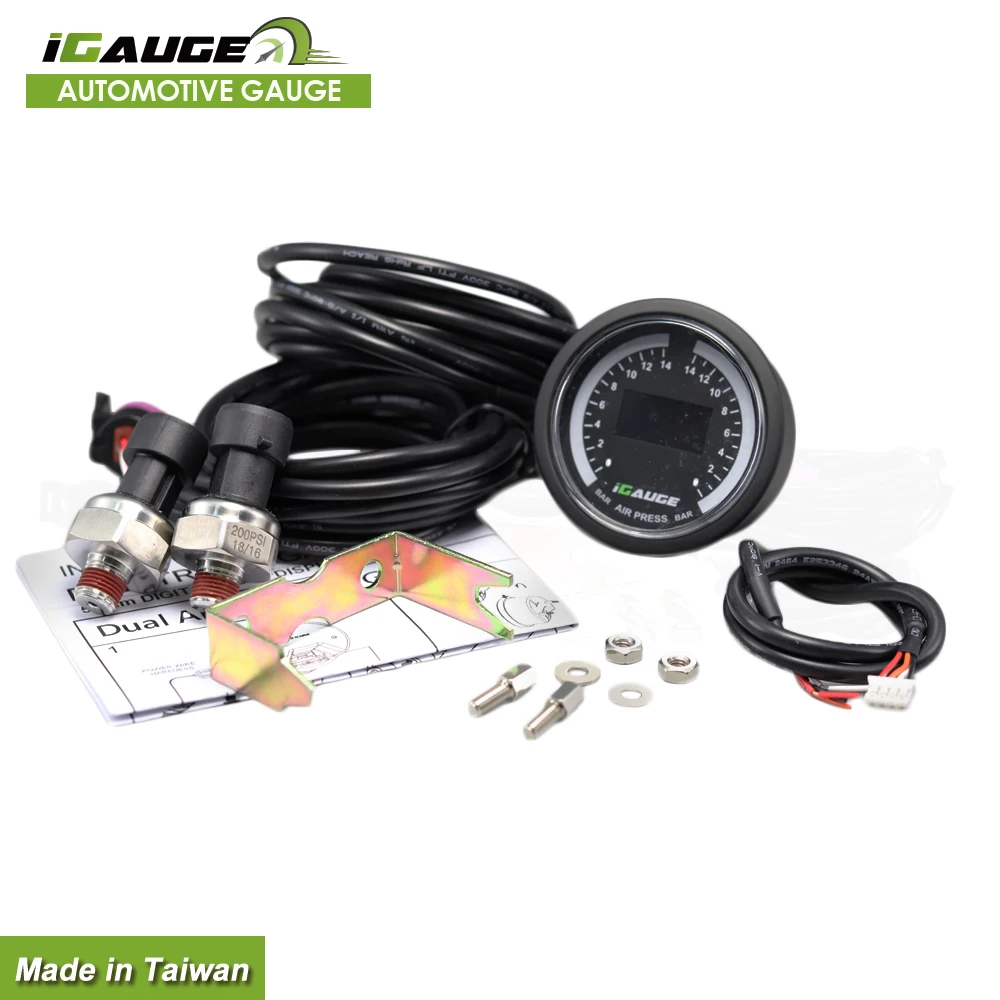 Universal dual  Digital Display Air Pressure Gauge