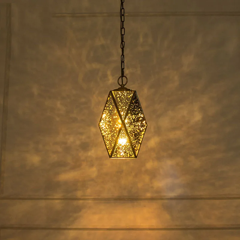 New Products Personalized Iron Geometric Color Hanging Lamp Hotel &Led Lighting Lamp From ZhongShan