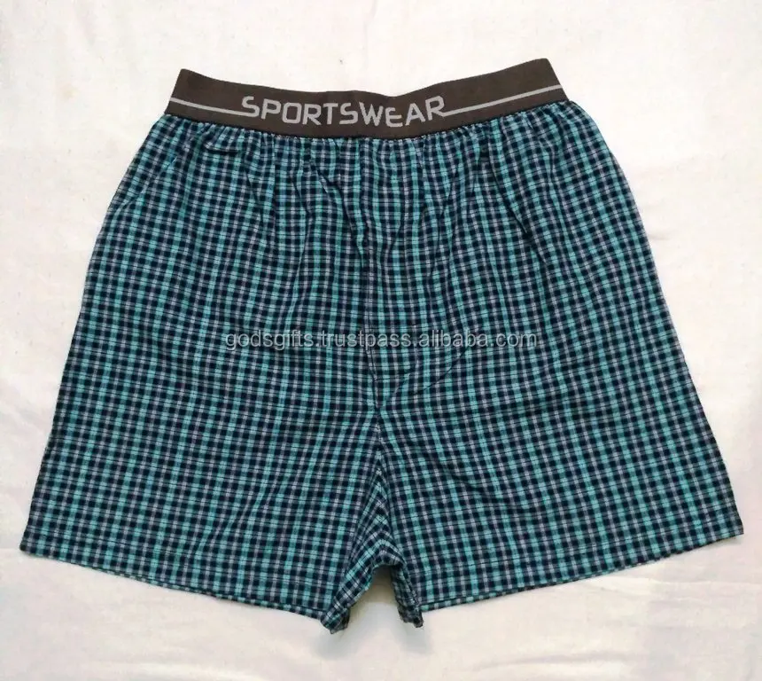 Plaid Mens Boxer Shorts OEM Boxer Shorts Wholesale Custom Made Loose Mature Mens OEM Boxer Shorts Wholesale Online Shopping