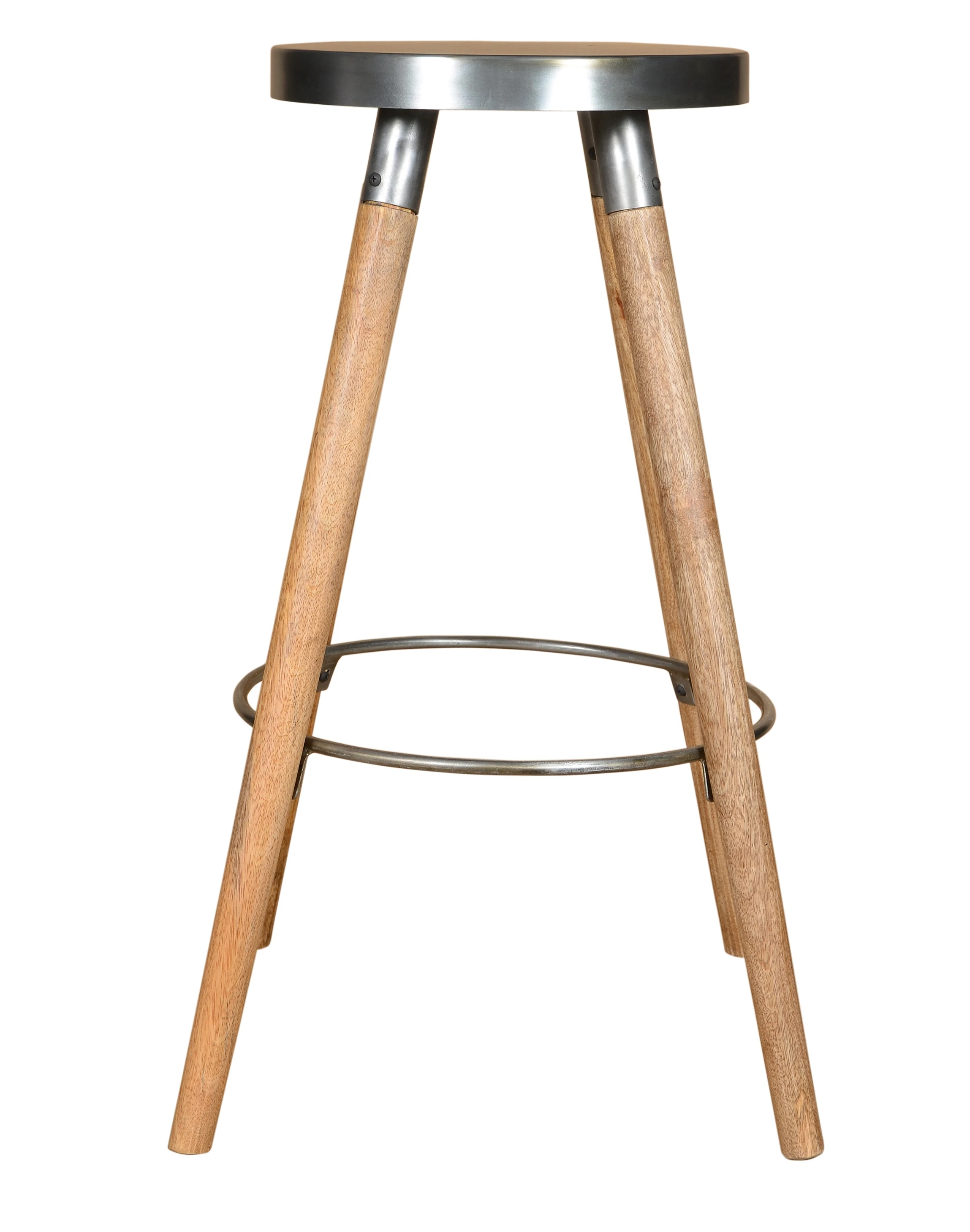 INDUSTRIAL & VINTAGE BAR FURNITURE WOODEN & IRON METAL RUSTY FINISH ANTIQUE TALL BAR STOOL