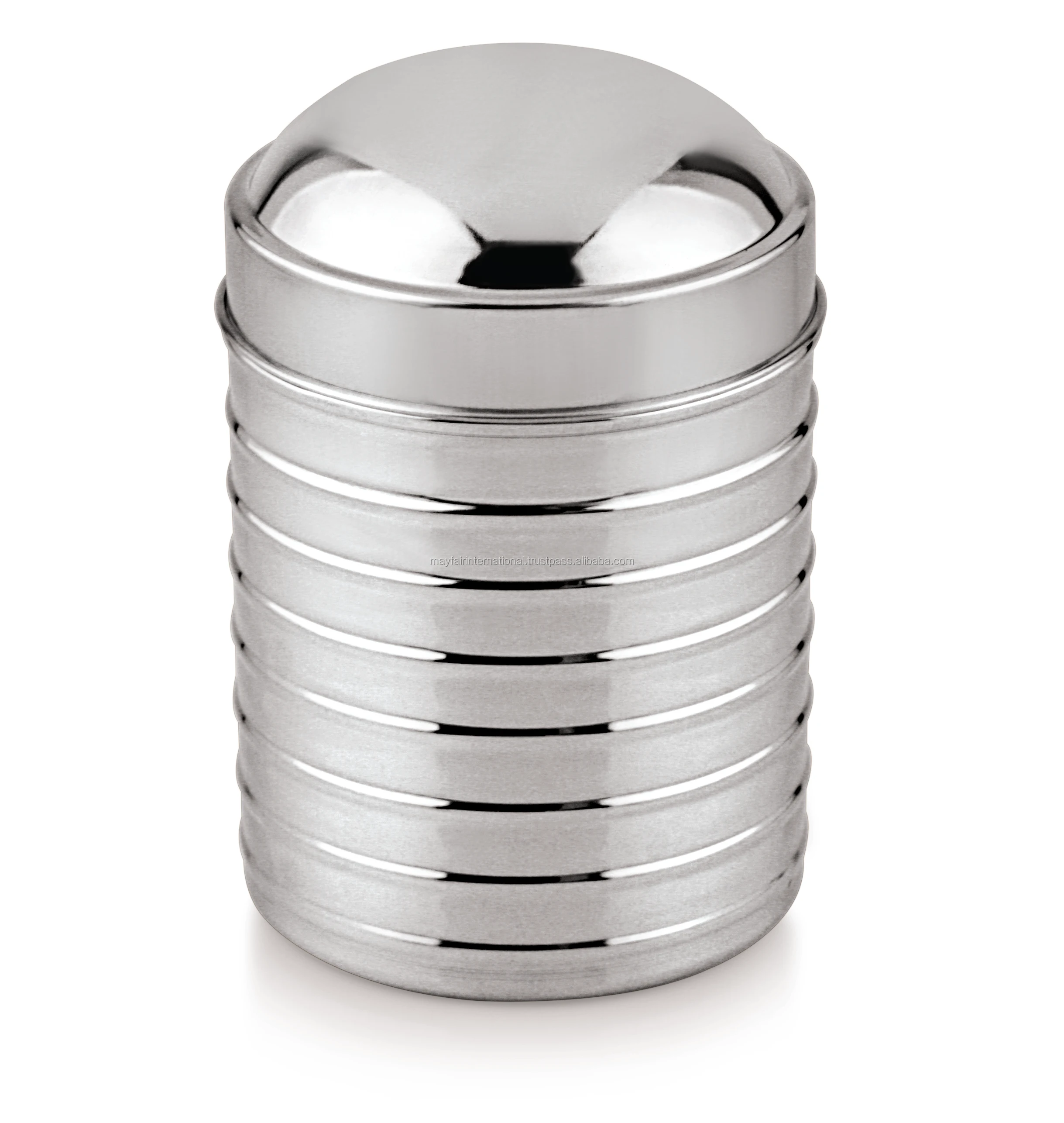 Wholesale Price Stainless Steel Airtight Food Storage Rib Canister For Sugar Tea Coffee Candy
