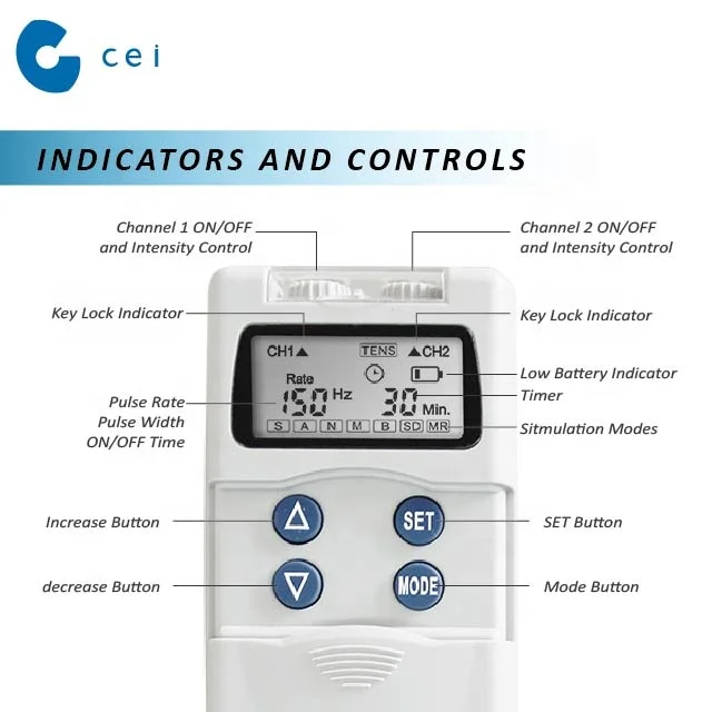 NEW Electric Handheld Massager Vibrator Physical Therapy Equipments Pain Relief Device TENS Machine