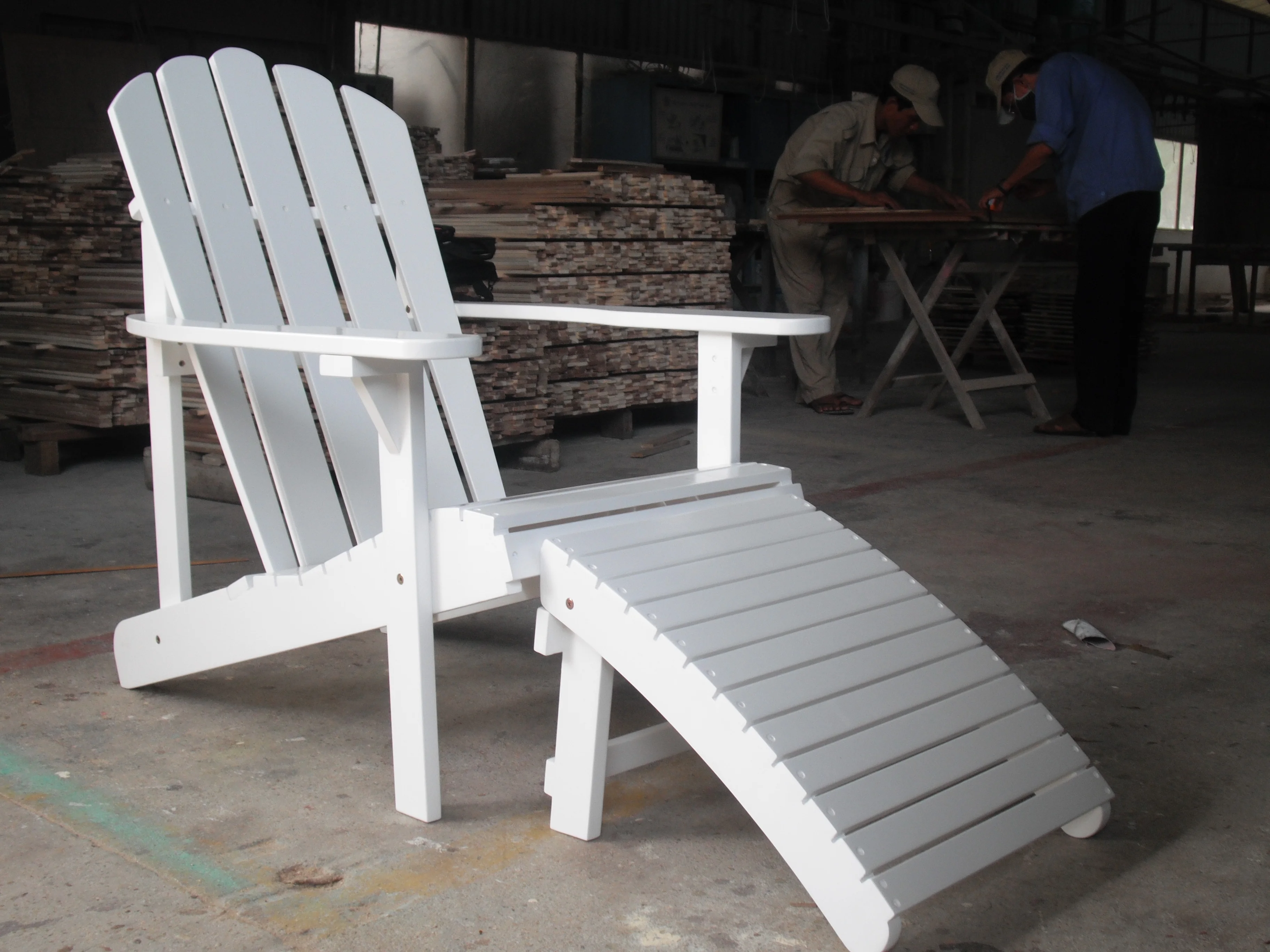 Acacia Outdoor Wooden Adirondack Chair Garden Chair Outdoor Furniture Solid Wood, PU Painted Finishinng