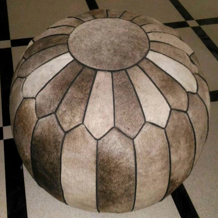 Wholesale Indoor Outdoor Modern Style Leather Poufs Seating Ottoman Square Shape Home Decorations