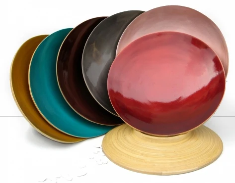 BAMBOO LACQUER PLATES/ HIGH QUALITY / COLOFUL
