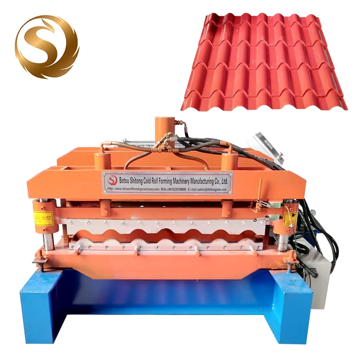 Factory price aluminum glazed  tile galvanized roofing colored steel sheets panel roll  making machine