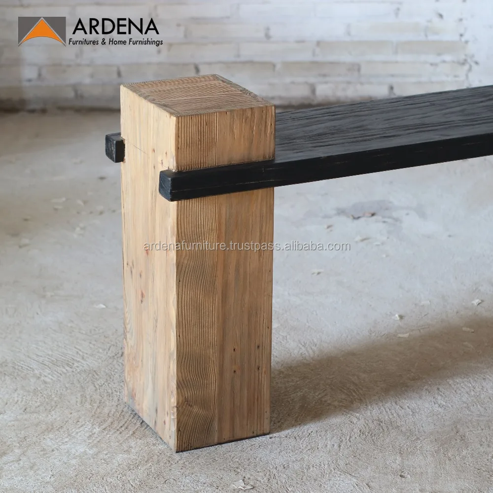 
High quality bed end stool bench with dual colour made in recycled wood - Bedroom Furniture 