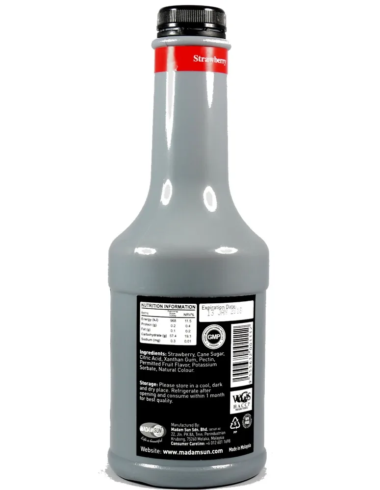
Strawberry Puree Drink Concentrate/Strawberry Juice Concentrate/Srawberry Puree Mix 