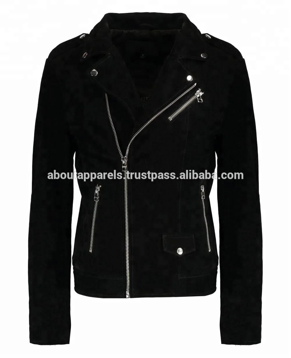 2022 New Stylish cheap customized black Color Leather Suede Bomber Jackets