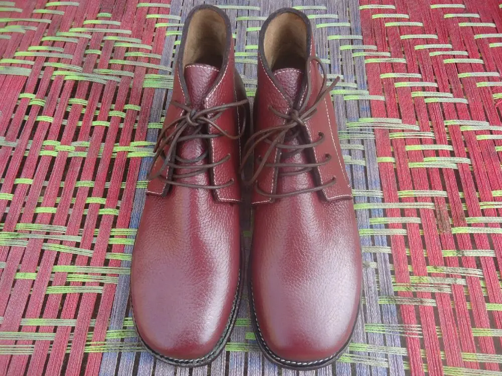 Custom Old Ages Style Brogan 100% Grain Leather Boots