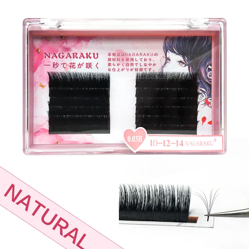 
NAGARAKU bloom eyelashes volume effect eyelash extension easy fans eyelash extension russian volume lashes autofans lash 