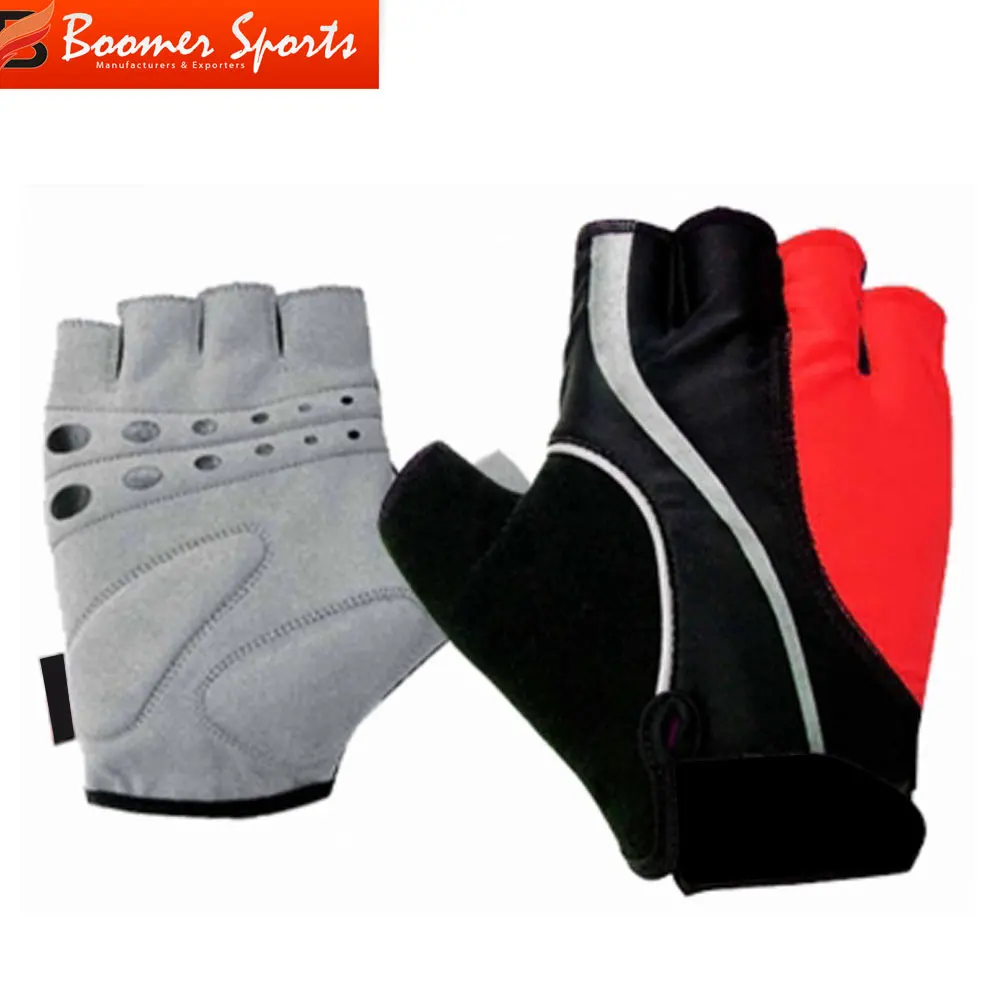 Bicycle Anti-slip Half Finger Gloves Bike Custom Logo design  Cycling Gloves made in Pakistan