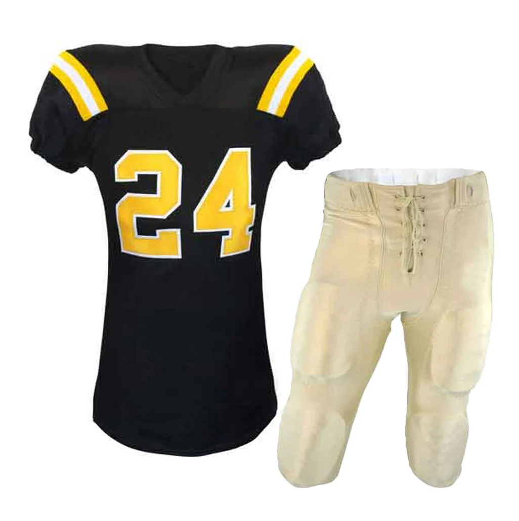 High Quality New Design American Uniform 100% Polyester Custom American Football Uniform For Sale Jersey & Pant Set